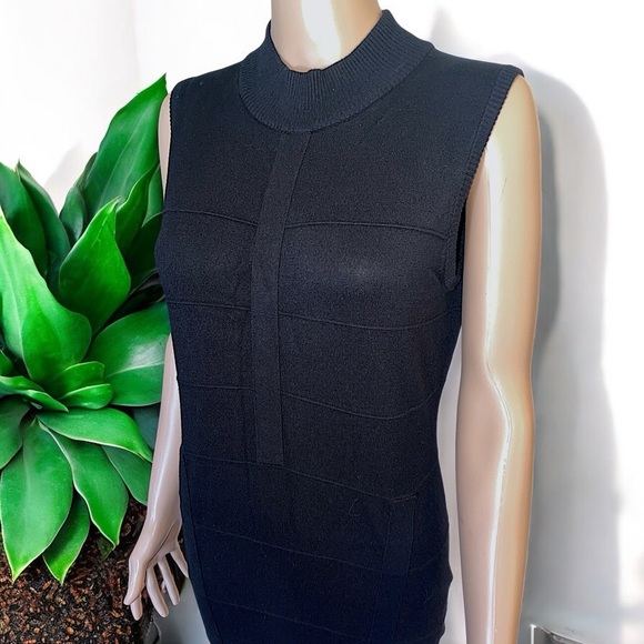 Kardashian Kollection Black Sleeveless Sheath Dress - Picture 2 of 16